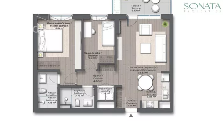 Trosoban stan | 4zida