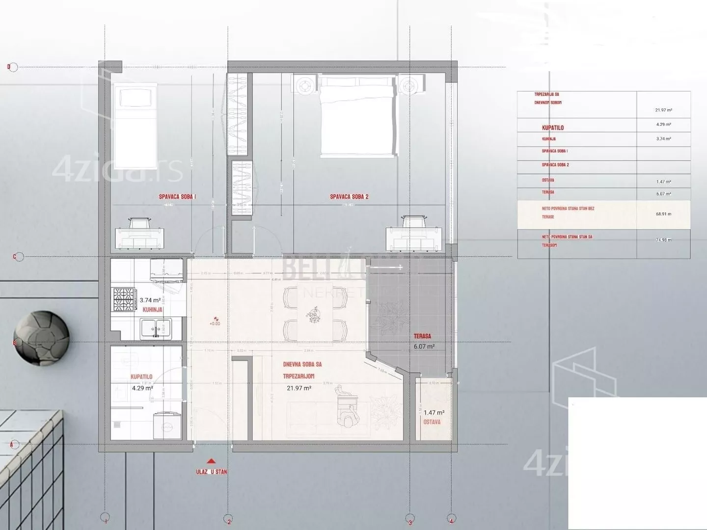 Trosoban stan | 4zida
