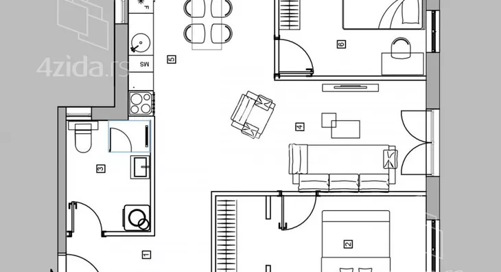 Dvoiposoban stan | 4zida