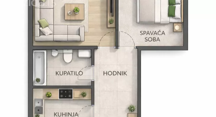 Jednoiposoban stan | 4zida