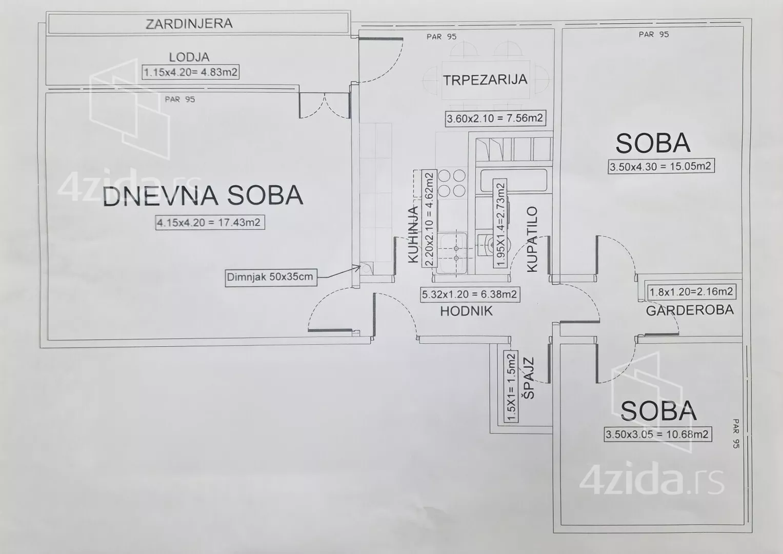 Trosoban stan | 4zida