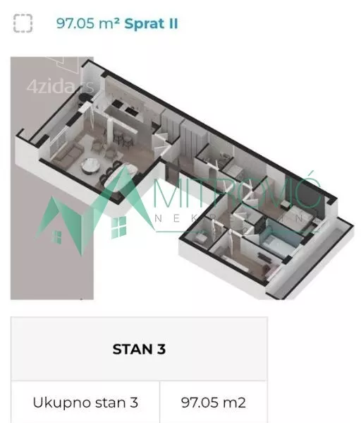 Trosoban stan | 4zida