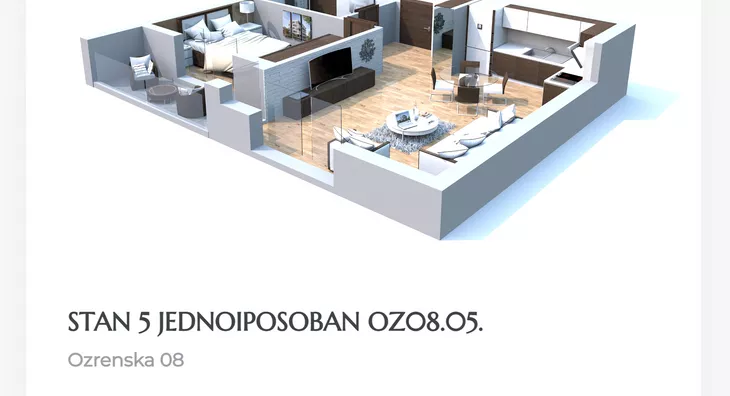 Jednoiposoban stan | 4zida