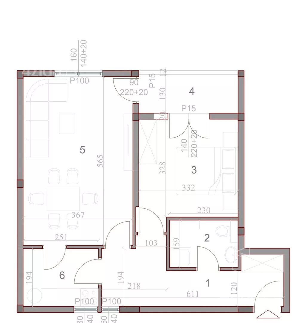 Jednosoban stan | 4zida