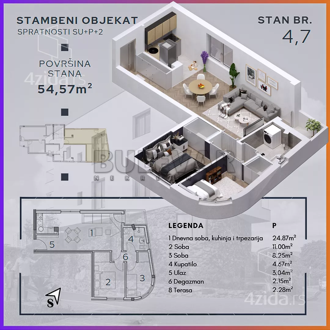 Dvoiposoban stan | 4zida