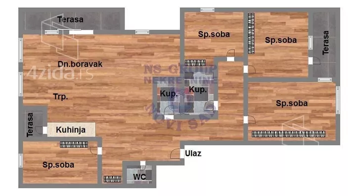 Petosoban stan | 4zida