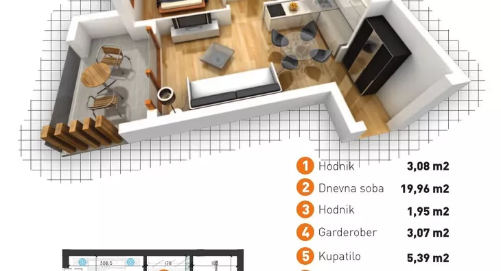 Jednosoban stan | 4zida