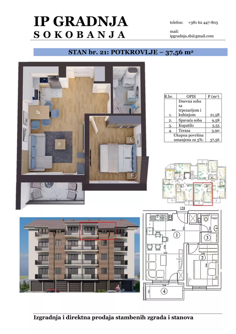 Jednoiposoban stan | 4zida