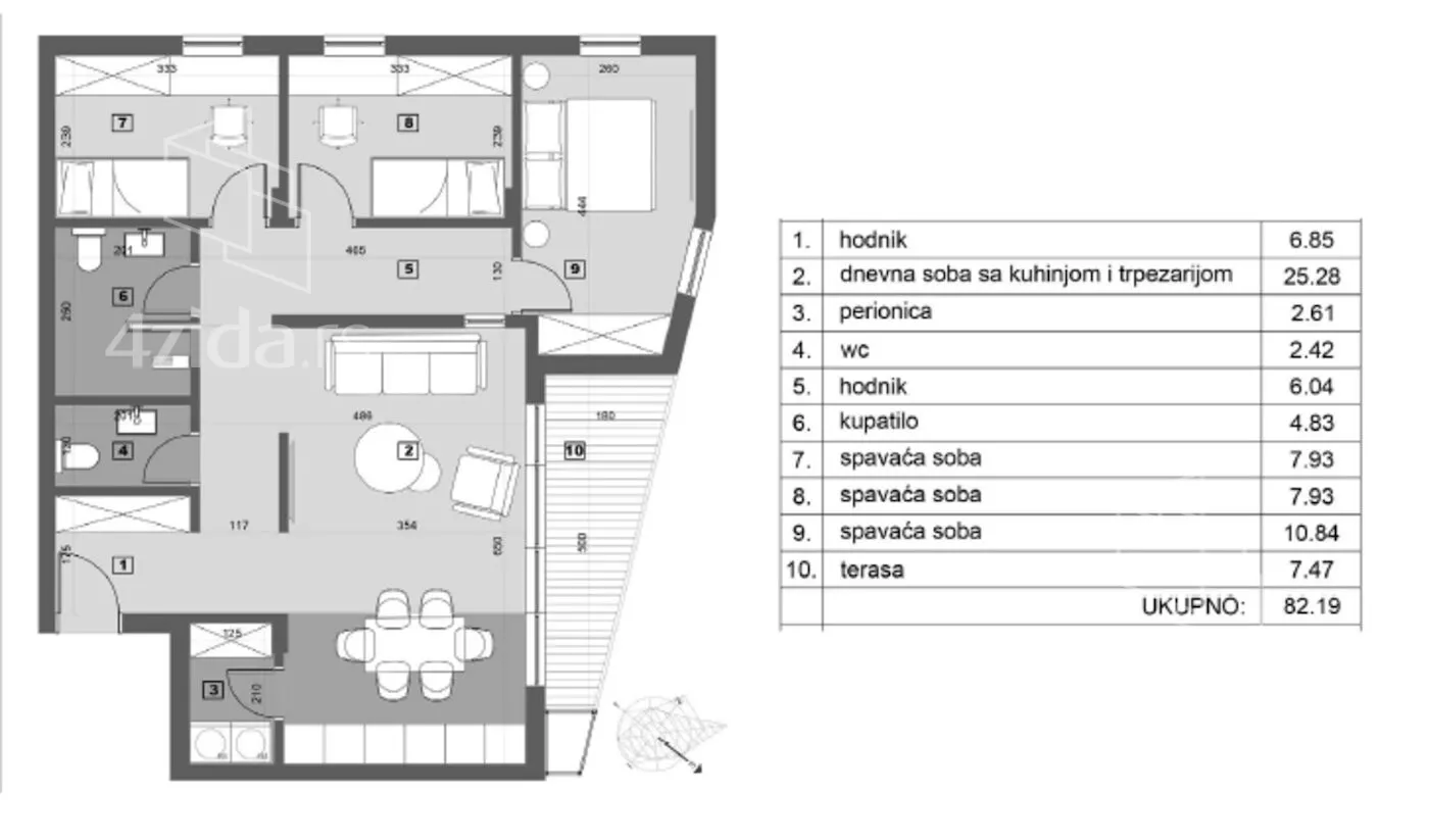 Troiposoban stan | 4zida