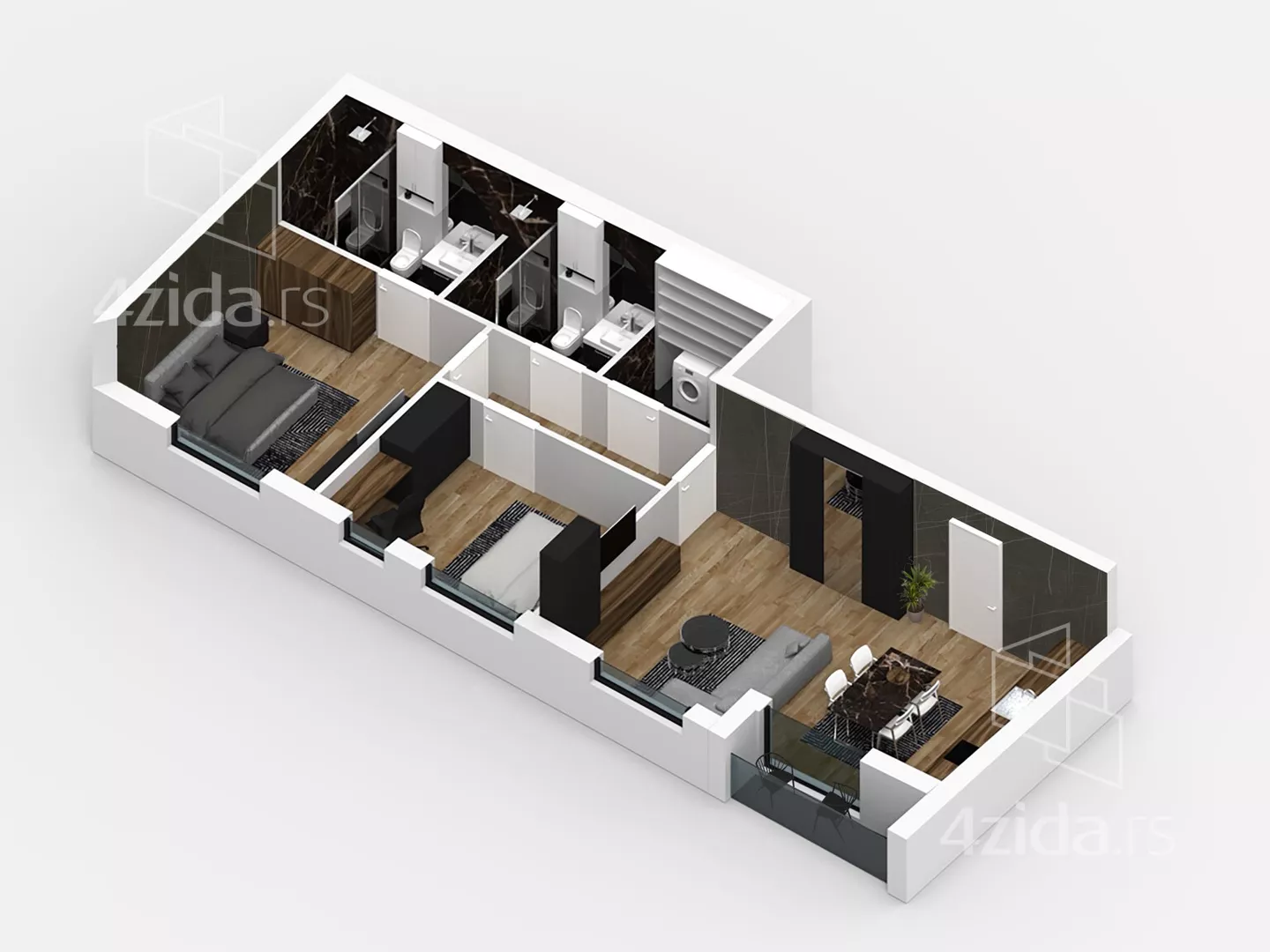 Trosoban stan | 4zida