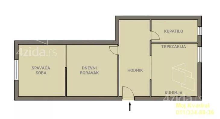 Jednoiposoban stan | 4zida