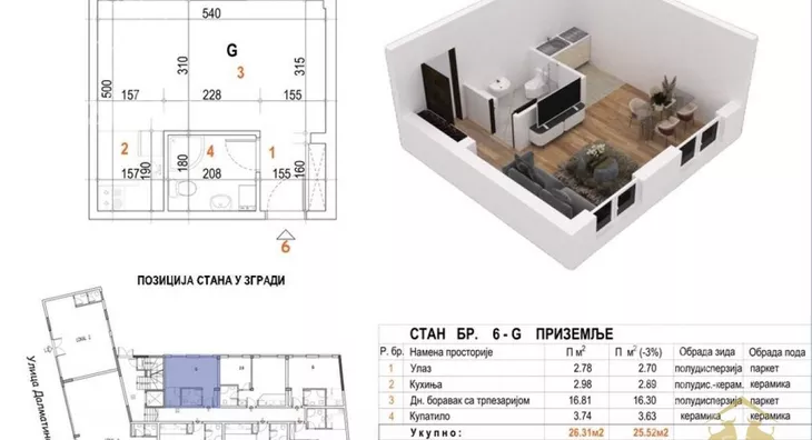 Garsonjera | 4zida