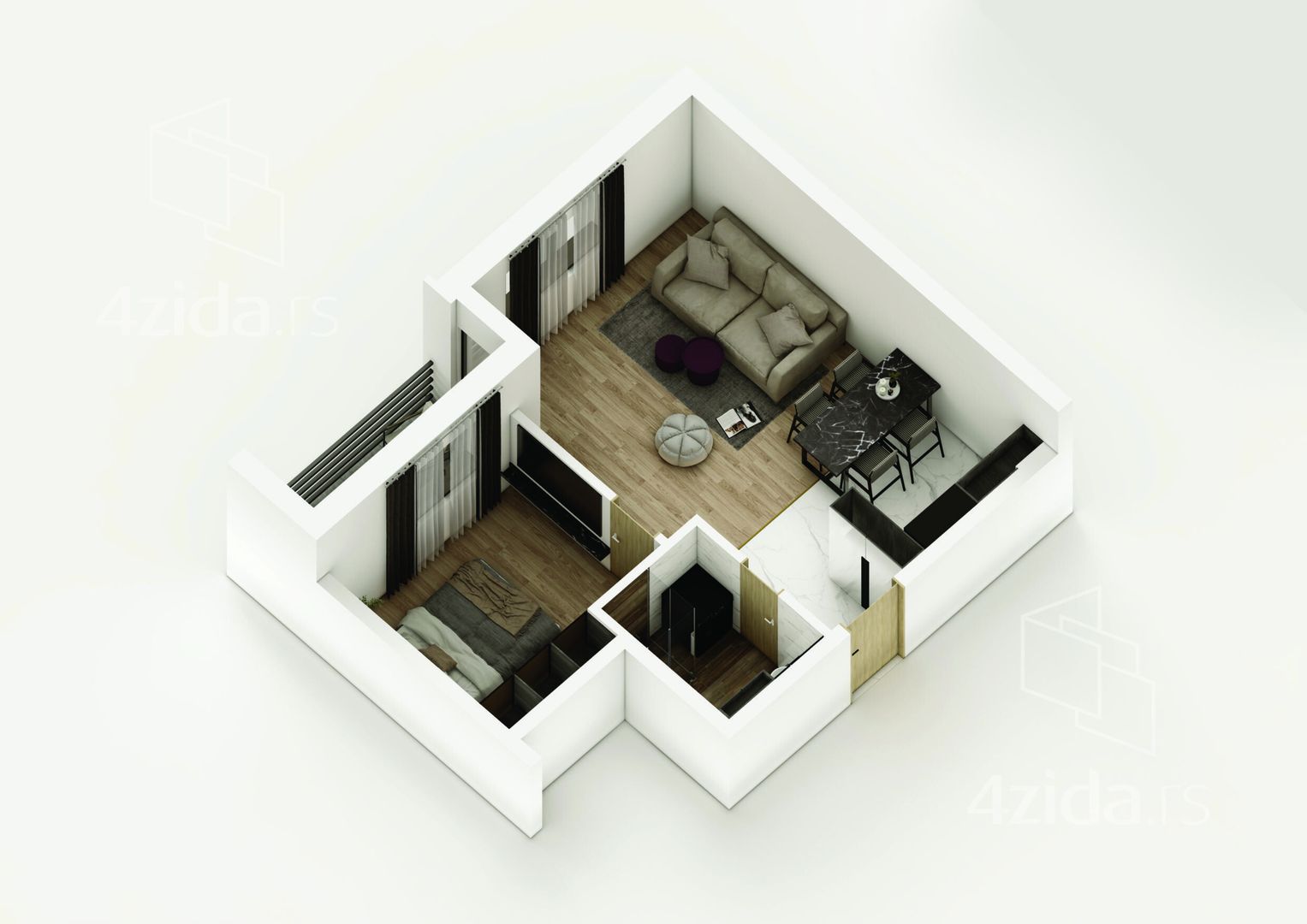 Íbúð, 39 m²