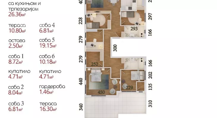 Šestosoban stan | 4zida