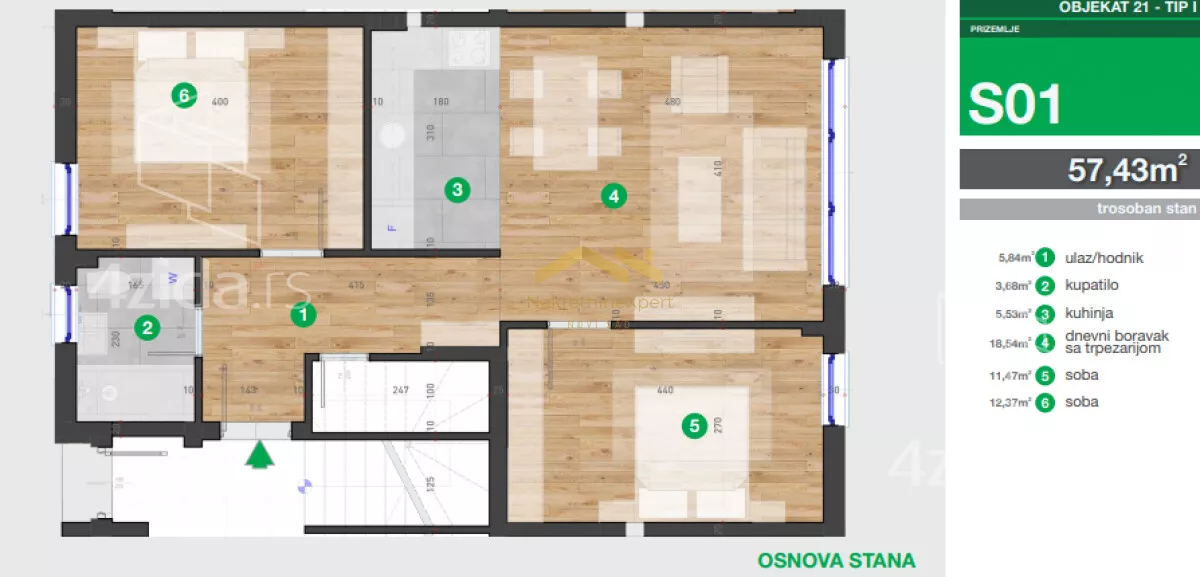 Trosoban stan | 4zida