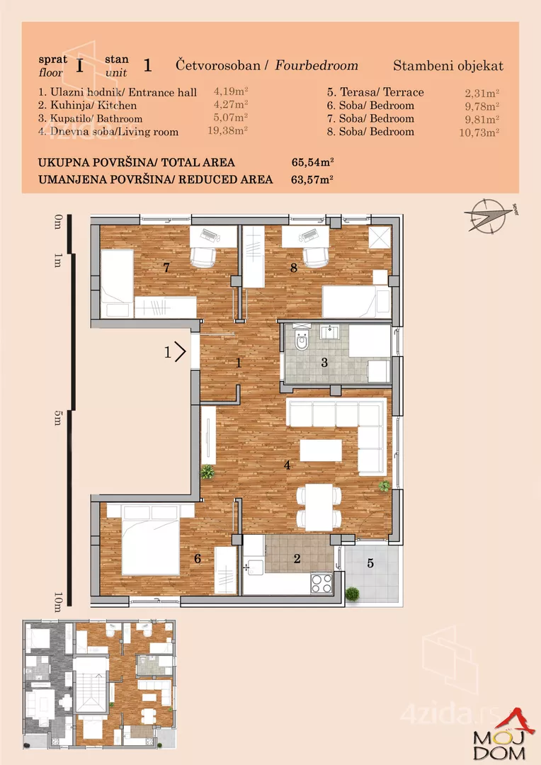 Četvorosoban stan | 4zida