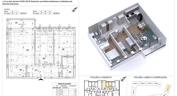 Trosoban stan | 4zida