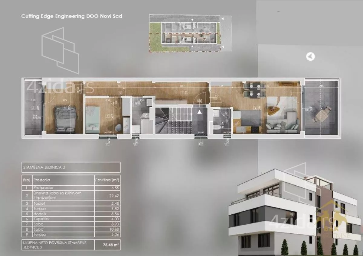 Trosoban stan | 4zida