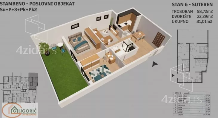 Trosoban stan | 4zida