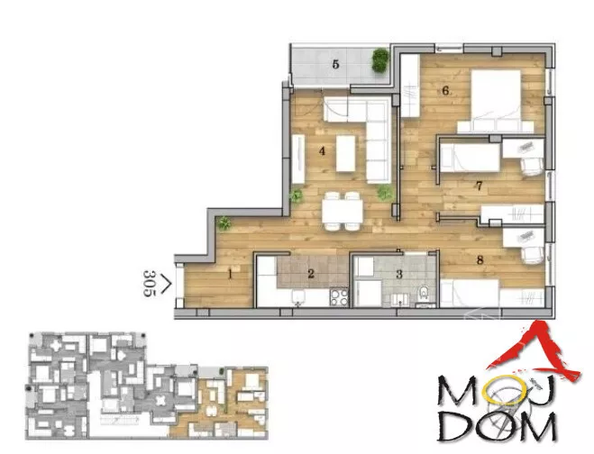 Troiposoban stan | 4zida