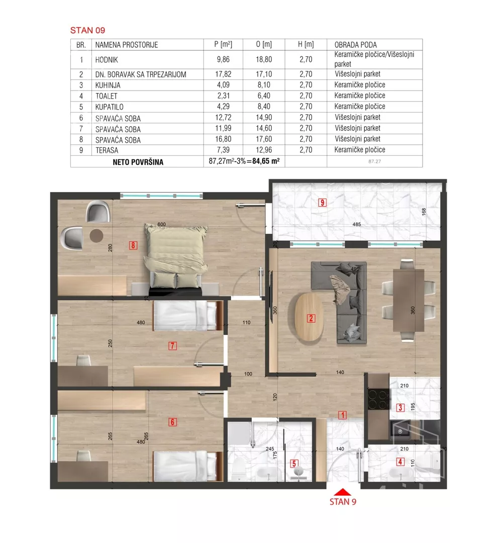 Troiposoban stan | 4zida