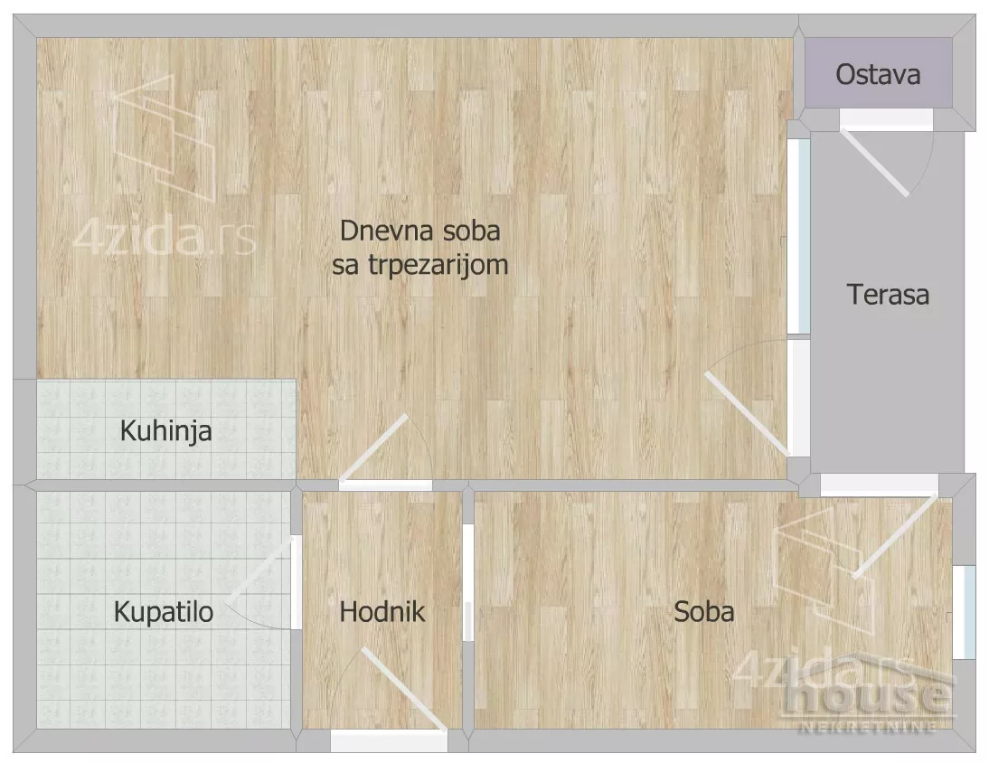 Jednoiposoban stan | 4zida