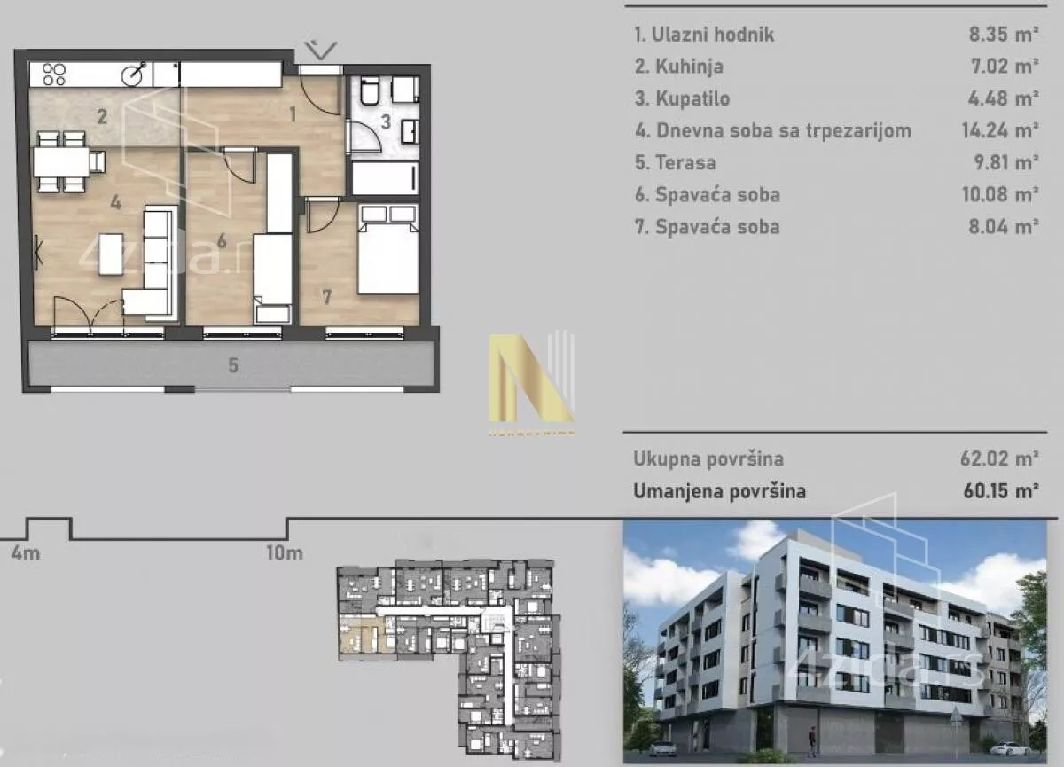 Trosoban stan | 4zida