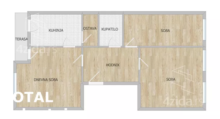 Trosoban stan | 4zida