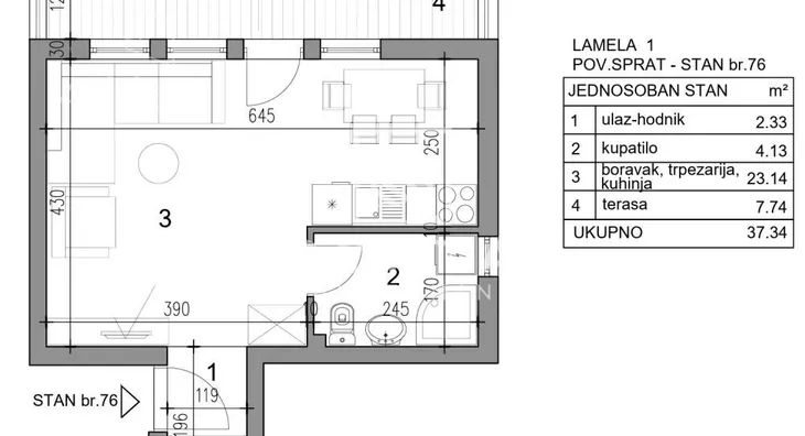 Jednosoban stan | 4zida