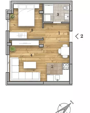 Dvosoban stan | 4zida