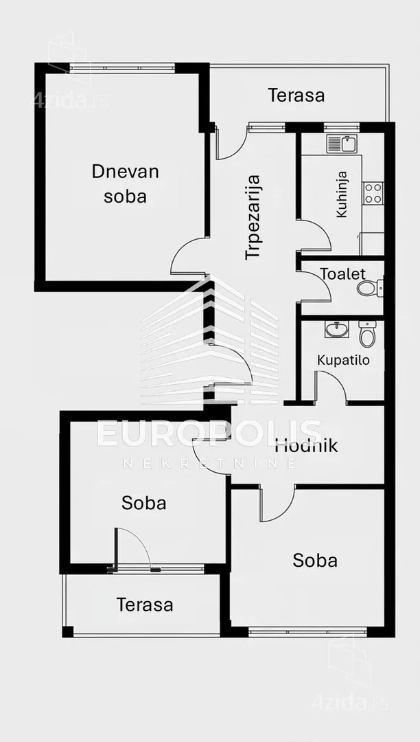 Trosoban stan | 4zida