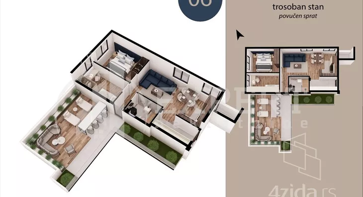 Trosoban stan | 4zida