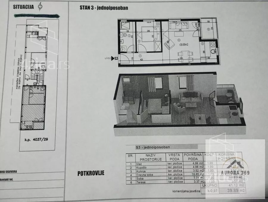 Jednoiposoban stan | 4zida
