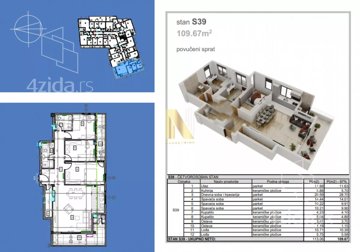 Četvorosoban stan | 4zida