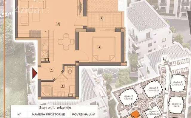 Jednosoban stan | 4zida