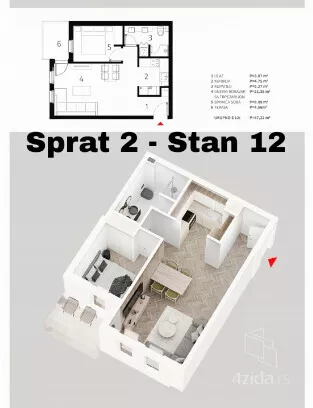 Jednoiposoban stan | 4zida