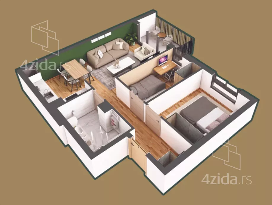 Trosoban stan | 4zida