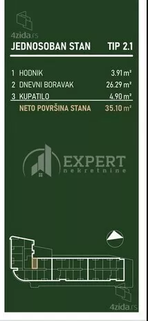 Jednosoban stan | 4zida