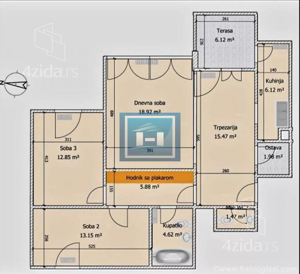 Trosoban stan | 4zida