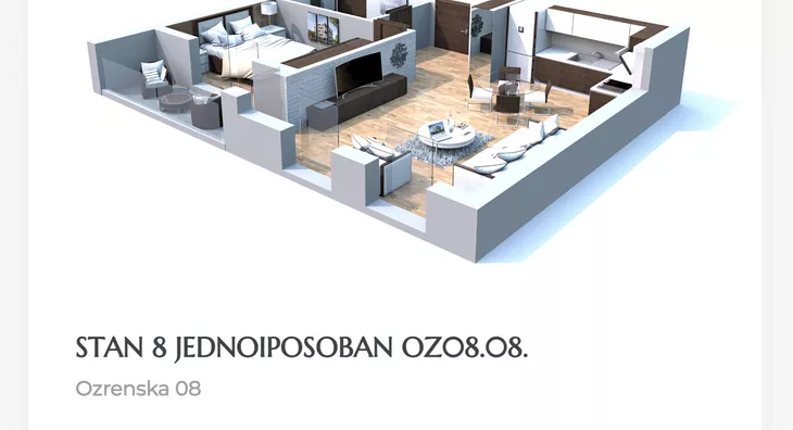 Jednoiposoban stan | 4zida
