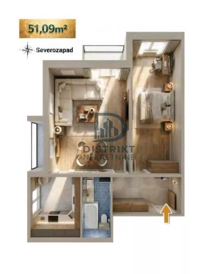 Jednoiposoban stan | 4zida