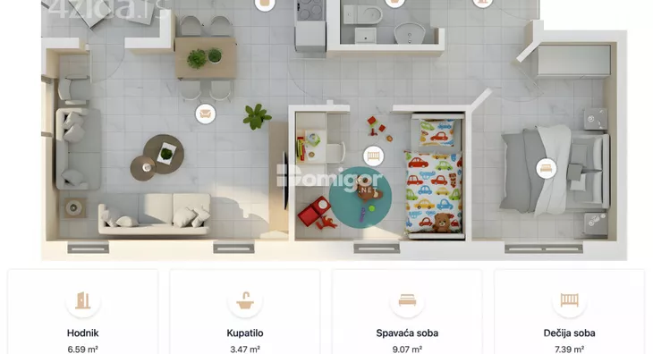 Dvosoban stan | 4zida