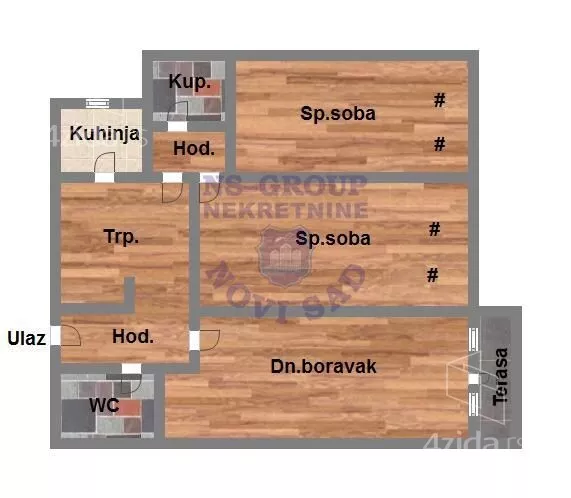 Trosoban stan | 4zida