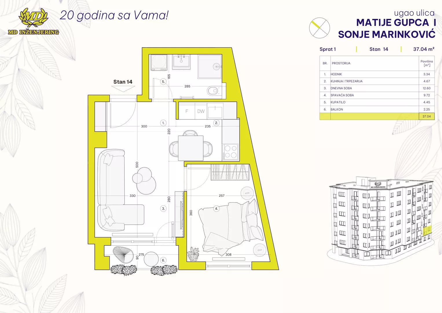 Jednoiposoban stan | 4zida