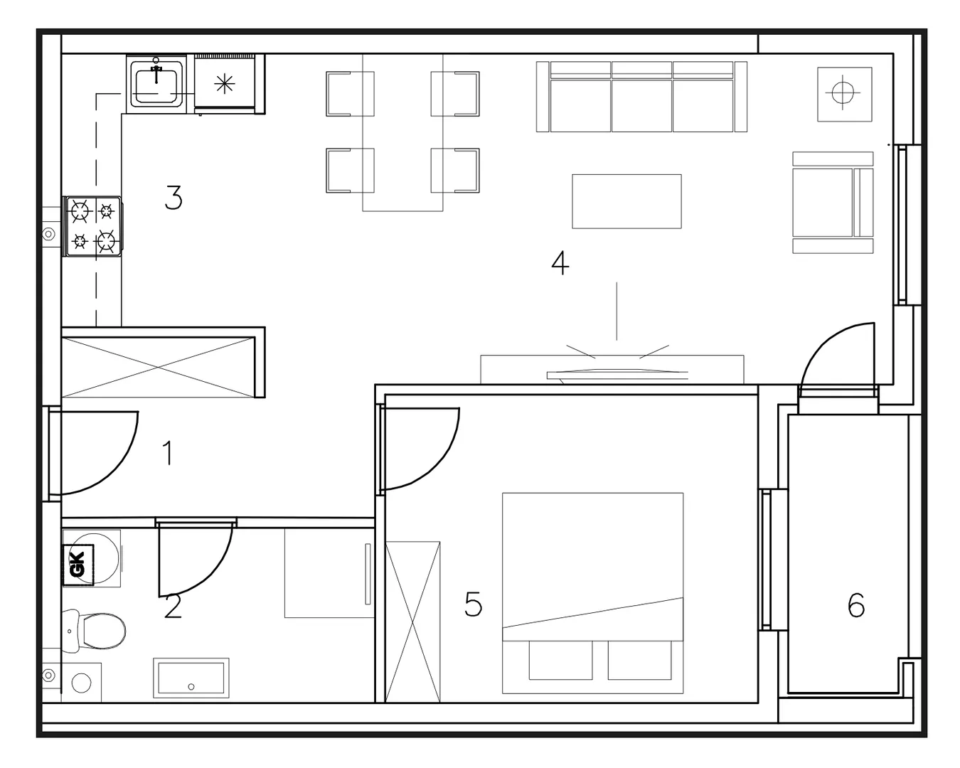 Jednoiposoban stan | 4zida