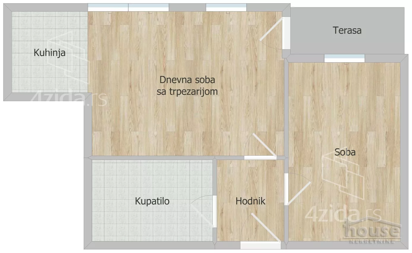 Jednoiposoban stan | 4zida