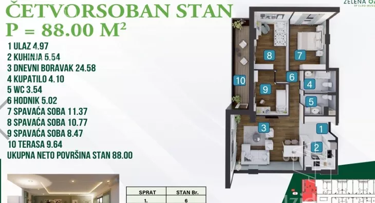 Troiposoban stan | 4zida