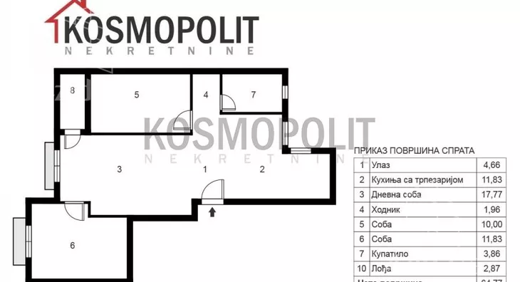 Trosoban stan | 4zida
