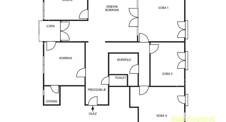 Četvoroiposoban stan | 4zida