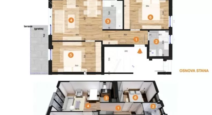 Trosoban stan | 4zida